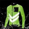 Mannen fietsen jas rijden vissen windjack reflecterende waterafstoting lange mouwen shirt fiets sport regenjas