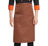 Tablier demi-taille pour cuisinière café serveur serveur serveuse cuisine cuisine hôtel Chef tabliers Chef uniformes taille