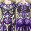 Frauen Moive Alita Cosplay Kostüme 3D bedruckt Lycra Spandex Alita: Battle Angel Overall Halloween Zentai Bodysuits für Frauen / Frauen / Mädchen