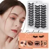 Atacado 10Pairs naturais grossos cílios postianos 10 estilos Faux 3D Mink Fake Eyelash Fluffy Handmade DIY cílios Extensão para as mulheres meninas