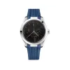 Nouveau avec étiquettes montres de luxe pour hommes aviation moulée montre numérique chronographe affichage du calendrier bracelet de montre en caoutchouc militaire noir 233Y