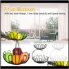 Korgar hushållsorganisation hem GardenLiving Room Tray Fruit Basket Draining Kitchen Organizer El Iron Double Layer Disp