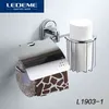 Suporte de papel higiênico Ledeme com parede de prateleira montada em aço inoxidável e suportes Multifunction Bath Hardware L1903-1 210720