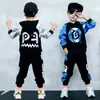 Ensemble de vêtements bébé garçon pour printemps enfants vestes et pantalons à capuche amples Patchwork deux pièces coréen adolescent Sport 210622