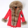 Women's Fur Women's & Faux Jacket Nice Raccoon Collar Placket Hair Pie Overcoming Coat Mid-length Female Winter