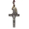 Collier pendentif croix de restauration pour femmes et hommes, pendentif de loisirs, cercle, cordon en cuir