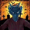 Nya Halloween Props 3D Dragon Mask Half Face Masks för Kids Tonåringar Halloweens Kostym Party Dekorationer Vuxen Dragons Cosplay Prop