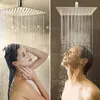 Pommeau de douche ultra-mince en acier inoxydable 16 "tête de robinet de douche à effet pluie chrome salle de bain accessoire de robinet de pomme de douche à grand débit 210724