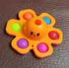 Wystrój Fidget Zabawki Flip Twarzy Zmiana Push Toy Bubble Silikonowy Klucz Łańcuch Palca Gyro Decompression Creative Sensory Lęk Stresowy Relipie