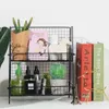 Iron Storage Shelf Rack For Kitchen Bathroom Organizer Double Layer Assembly Cosmetic Basket 211112
