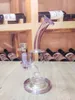 7.1 Pouce Violet Narguilé Pipe À Eau Mini Verre Tabac Bong Bécher Base Tabac Fumer Barboteur Tuyaux De Fumée Bongs Bouteilles Dab Rig 14mm Bol