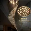 Pendant Lamps Modern Custom Large Long Staircase Lighting Led Ball Lamp Raindrop Spiral Crystal Chain Chandelier For El And Home