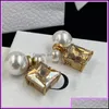 Oorbellen Oorbellen Sieraden Dames Ontwerpers Straat Mode Womens Pearl Earring Designer Diamonds Dames Oor Studs Party Huwelijk Retro Drop Delive