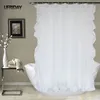 UFRIDAY witte kant douche gordijn bad voor badkamer waterdichte vormvrije polyester baden elegante woondecoratie 210915