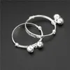 1 Para Moda Bransoletki Dla Dziecka Cute Kid Bell Bransoletki Anklet Noworodka Niemowlę Bransoletka Dzieci Regulowana Baby Bangle Q0722