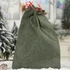 Christmas Gift Decoration Drawstring Bag Linen Candy Bag Cartoon Santa Claus Snowman Elk Christmas Gift Bag Pouch Xmas Apple Bags DBC VT1028 GYQ