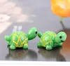 Schattige mini schildpadden landschap ornamenten hars tuin decoraties fee tuin miniaturen tuin bonsai poppenhuis decoraties hars craft groen