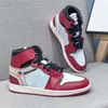 High Og Jumpman 1s Złącze zaprojektowane UNC Chicago 1 buty do koszykówki Univisity Blue Red White Północna Karolina Chaussures Sports Sneakers