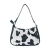 DHL30PCS Messenger malas mulheres pu vaca leopardo imprime a bolsa em forma de almofadas