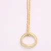 Geometrische Einfache Kreis Anhänger Halskette Arc Design Halsketten für Frauen Großhandel
