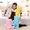 Big Size Kleurrijke Gloeiende LED Teddybeer Pluche Doll Speelgoed Kawaii Licht op Gevulde Speelgoed Kinderen Kerstcadeau