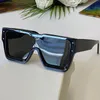 Womens oversized crystal sunglasses 1547 square attractive appearance Black lenses UV Protection 100% mens designer glasses with o335f