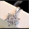 Necklaces & Pendants Drop Delivery 2021 Weihua Korean Necklace Sier Plated Jewelry Lucky Snowflake Fashion Temperament Pendant Gvzwz