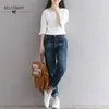 Große Größe Jeans Frauen Harem Hosen Casual Hosen Denim Mode Lose Vaqueros Vintage Boyfriend 210520