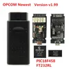 V1.95 OPCOM V1.59 1.65 OP COM V1.70 V1.78 OPEL OBD2 OBD2 OP-COM 고속 USB 케이블 인터페이스 스캐너 진단 PIC18F458 칩을위한 도구