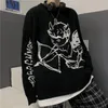 Men's Sweaters Abfer Autumn Angel Jacquard Pullover Men Cupid Sweater Harajuku Anime Knitted Oversized Hip Hop Vintage Couple Clothes Jumper