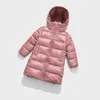 Kış 2021 Bebek Kız Snowsuit Giyim Bebekler Kapşonlu Toplam Renk Erkek Bebek Ceket Mont Pamuk Snowsuit 3-8 yaşında Çocuk H0909