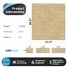 Art3d 5-Pack Peel and Stick 3D Wallpaper Panels for Interior Wall Decor Carta da parati autoadesiva in mattoni di gommapiuma in giallo, copre 29 piedi quadrati