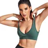 Seksi Yeşil Deep V Spor Sütyen Üstü Kadın Spor Salonu Brassiere Yoga BH Fitness Dikişsiz Yukarı Yukarı Yultalı Yıkılmış İç Çamaşır Takıntısı Aktif Wear9843656