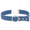 Mode cristal ceinture Type Denim collier ras du cou femmes chaîne réglable collier colliers femme bijoux Will et Sandy