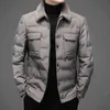 Top Grau Marca Casual Moda Down Casacos Windbreaker Homens com Colar De Peles Winter Parka Jacket Designer Mens Roupas 211124
