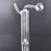 Tubo per bruciatore a olio Pyrex narghilè economico all'ingrosso Bong di vetro piccolo e spesso con tubo in silicone per fumare