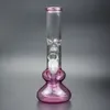 10 "hookah glas bong 6 arm träd perc bongs hatt percolator duschhuvud vatten rör återvinning is askfångare rakt rör olja dab riggar rökning shisha