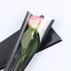 Sacchetti regalo in plastica satinata con rosa singola, bouquet, confezione regalo floreale, borsa per fiori per matrimonio, festa di compleanno