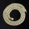 Punk oro argento color 6.5mm catena cubana Collana per uomo Donna Curb Cuban Link Chain Girocolli collana per gioielli hip hop X0509