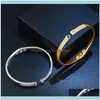 Bangle Bracelets Jewelrydesigners Jewelry Inlaid With Diamond And Zircon Split Temperament Simple Personality Bracelet Brb26 Drop Delivery 2