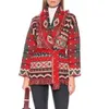 Jastie Mulheres Cardigan Cashmere Jacquard Camisola de Natal Retro Fringed Trims Manga Comprida Roupas de Inverno Mulheres Suéteres 210419