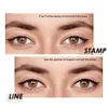 Eye-liner Stamp Black Liquid Eyeliner Pen Waterproof Fast Dry Double-ended Eye Liner Pencil Make-up for Women Cosmetics