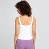 L-155 Femmes Sports Tank Yoga Tenues Sexy Col En V Beauté Dos Fitness Gilet Lady Sous-Vêtements De Mode Formation Porter Runing Tops Avec Des Tasses Amovibles