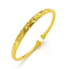 Pulseira de ouro 24k Bracelete colorida de ouro 2021 Fino espesso de jóias femininas de jóias femininas finas gipsophila ajustável