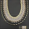 Halsband hängar juveler1pc est 22Inch 4mm 6mm 8mm Polering Biker Style Halsband 316L Rostfritt stål Fashion Chain Cool Chains Drop DE