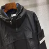 Мужская весенняя и осенняя куртка на молнии, повседневная водонепроницаемая ветровка с длинными рукавами и капюшоном, пальто