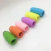 Colorful Silicone Protect Skin Thick Glass Pipes Filter Dry Herb Tobacco Cigarette Smoking Holder Portable One Hitter Catcher Taster High Quality DHL Free