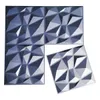 Art3d 50x50 cm 3D Plastikowe panele ścienne Dźwiękoszczelne Marynarki Wojennej Diamond Design do salonu Sypialnia TV Tło (opakowanie 12 płytek 32 sq ft)