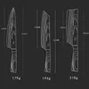 다마스커스 레이저 패턴 주방 세트 knifes 3-10 조각 요리를위한 요리사의 칼