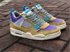 2022 Released Authentic 4 Union Desert Moss Taupe Haze Man Athletic Shoes 30th Anniversary 4s Blue Fury Khaki Roma Green Turquoise Retro